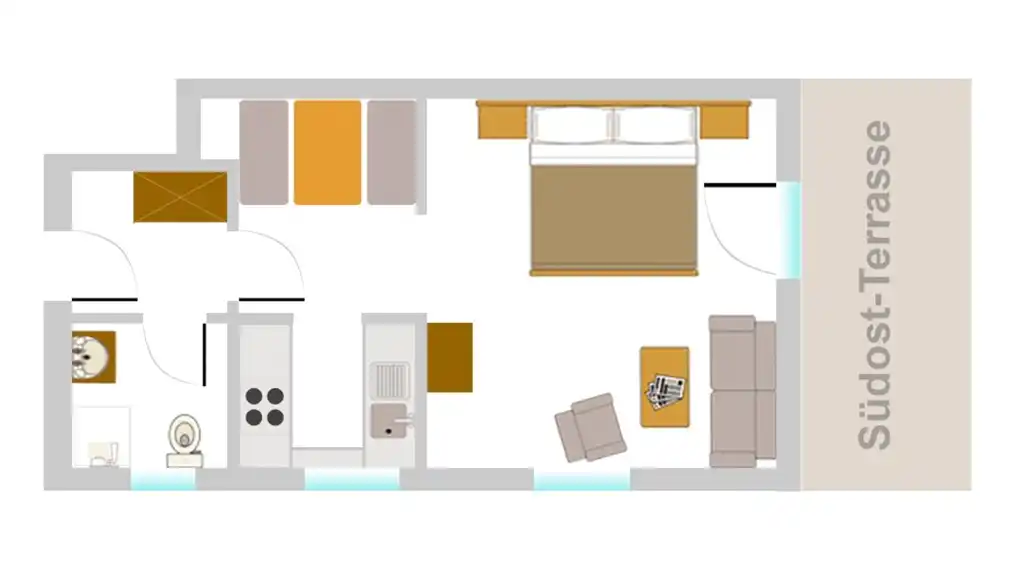 Grundriss Ferienwohnung Branderschrofen bei Allgäu Max