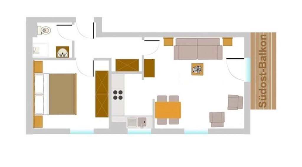 Grundriss Ferienwohnung Hochplatte