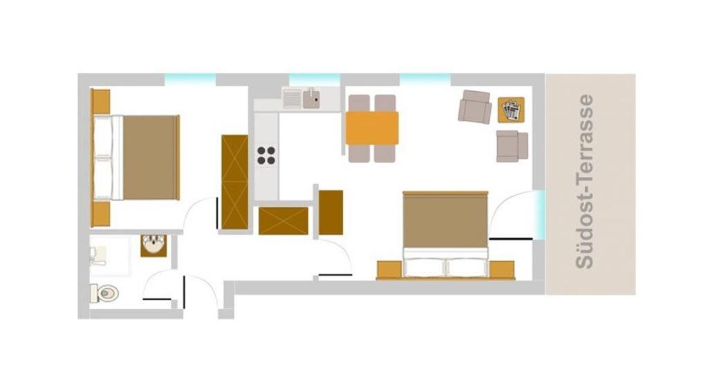Grundriss Ferienwohnung Grubenkopf